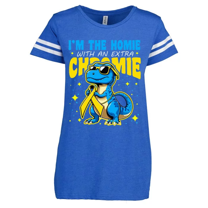 IM The Homie With Extra Chromie Down Syndrome Awareness Enza Ladies Jersey Football T-Shirt