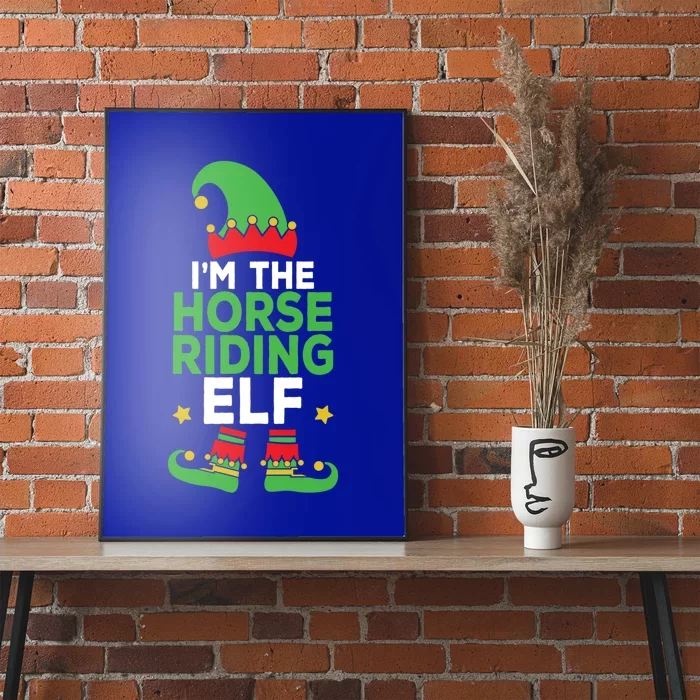 IM The Horse Riding Elf Family Holiday Matching Christmas Gift Poster