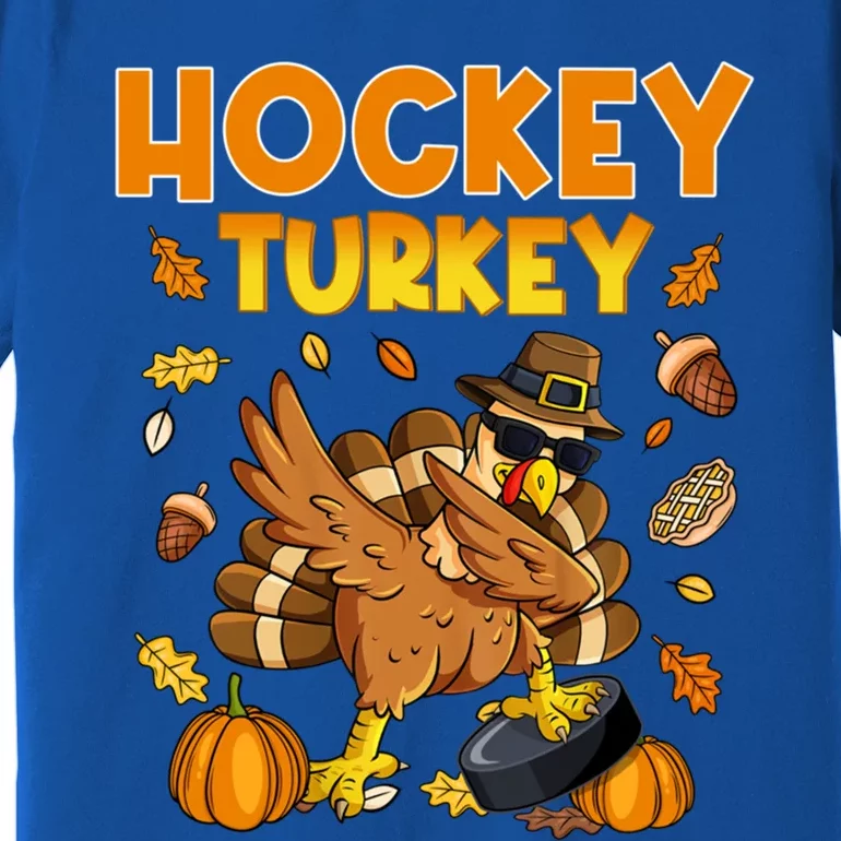 IM The Hockey Turkey Dabbing Thanksgiving Funny Thankful Gift Premium T-Shirt