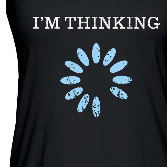 IM Thinking It Nerd Geeks Programmers Ladies Essential Flowy Tank