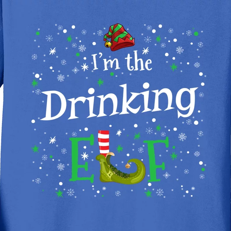 Im The Ing Elf Funny Group Matching Family Pj Xmas Gift Kids Long Sleeve Shirt