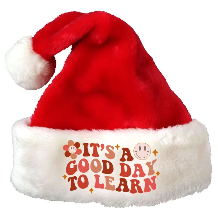 Inspirational Teacher It's A Good Day To Learn Teacher Day Premium Christmas Santa Hat