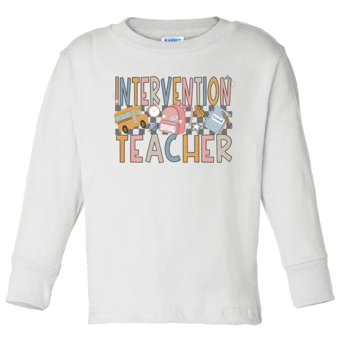 Intervention Teacher Toddler Long Sleeve Shirt