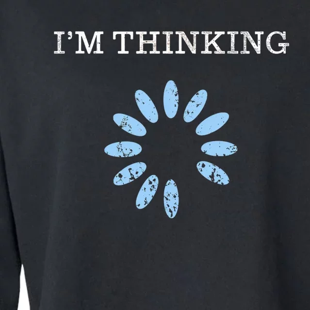 Im Thinking It Nerd Geeks Programmers Cropped Pullover Crew