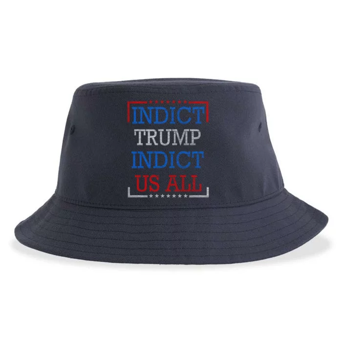 Indict Trump Indict Us All Support President Trump Sustainable Bucket Hat