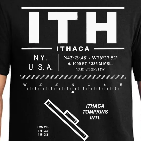 Ithaca Tompkins International Airport New York Ith Pajama Set