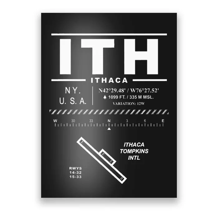 Ithaca Tompkins International Airport New York Ith Poster