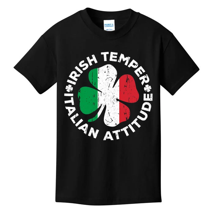 Irish Temper Italian Attitude St Patrick's Day Kids T-Shirt