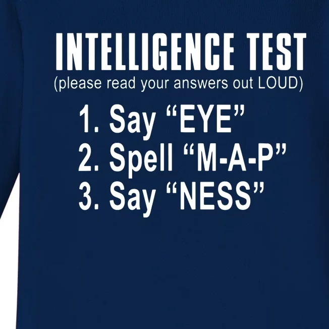 Intelligence Test Baby Long Sleeve Bodysuit