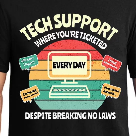 Information Technology I T Department Funny Tech Support Pajama Set