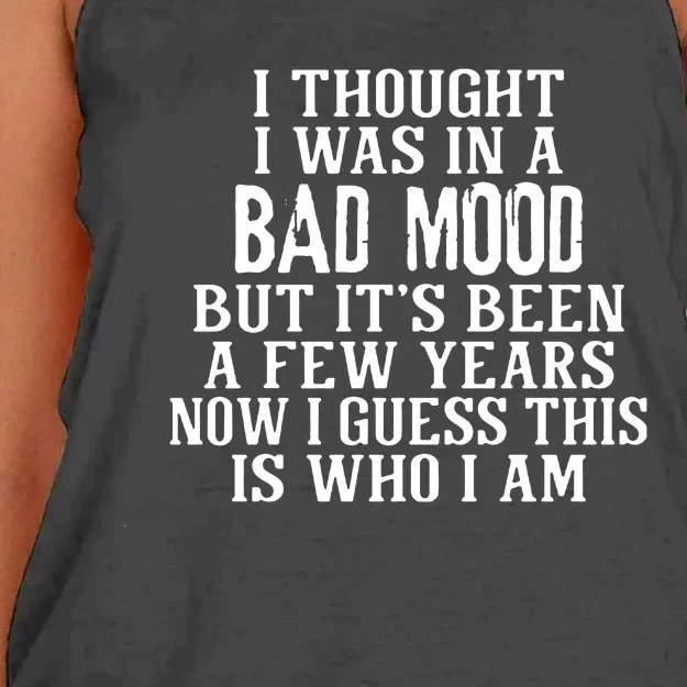 I Thought I Was In A Bad Mood Women's Knotted Racerback Tank