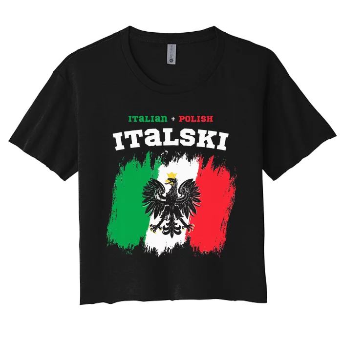 Italski the Italian Polish Hybrid Women's Crop Top Tee