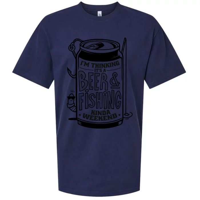 I'm Thinking It's A Beer And Fishing Kinda Weekend Sueded Cloud Jersey T-Shirt