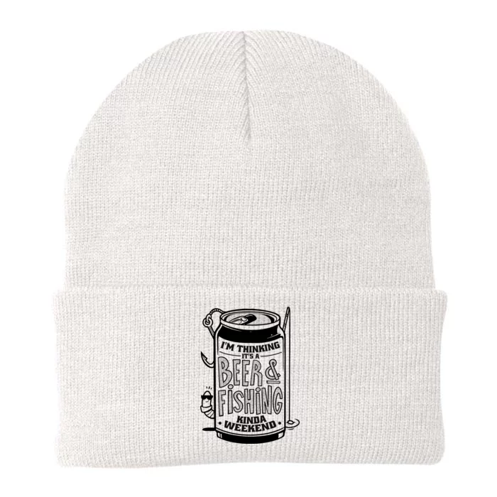 I'm Thinking It's A Beer And Fishing Kinda Weekend Knit Cap Winter Beanie