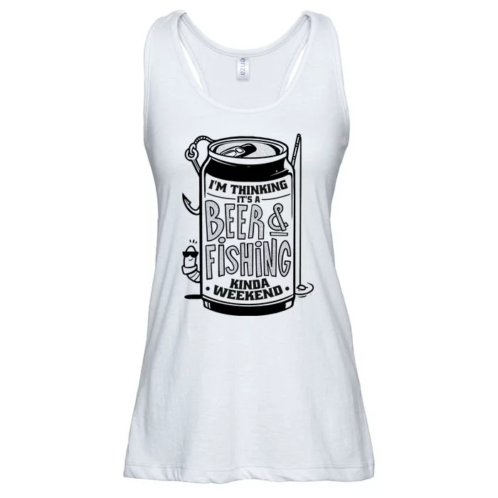 I'm Thinking It's A Beer And Fishing Kinda Weekend Ladies Essential Flowy Tank