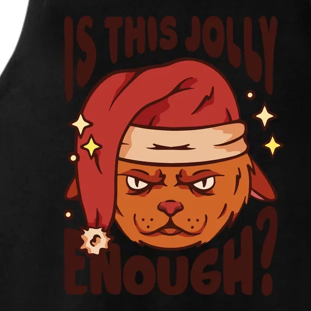 Is This Jolly Enough Anti Christmas Ladies Tri-Blend Wicking Tank