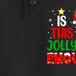 Is This Jolly Enough Funny Cat Xmas Tree Dry Zone Grid Performance Polo