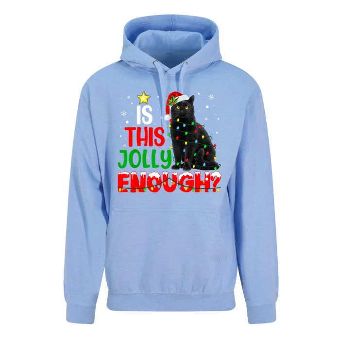 Is This Jolly Enough Funny Cat Xmas Tree Unisex Surf Hoodie