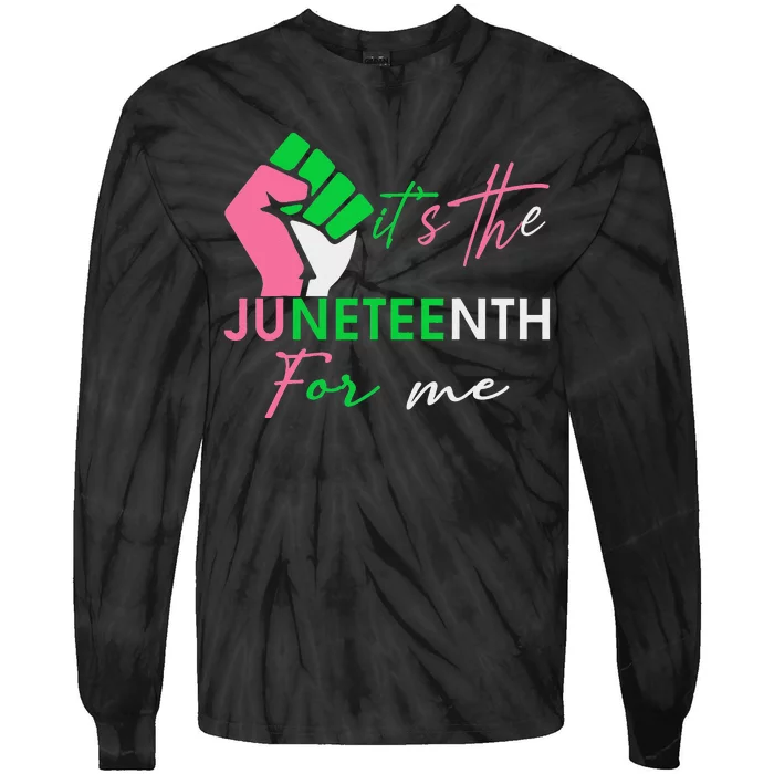 It's The Juneteenth aka For Me Freeish Since 1865 Tie-Dye Long Sleeve Shirt