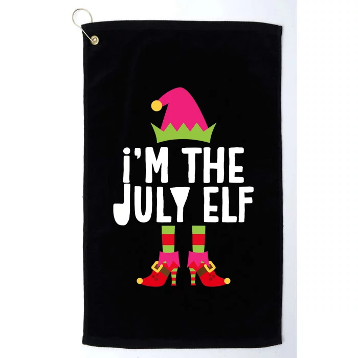 I'm The July Elf Matching Christmas Costume Platinum Collection Golf Towel