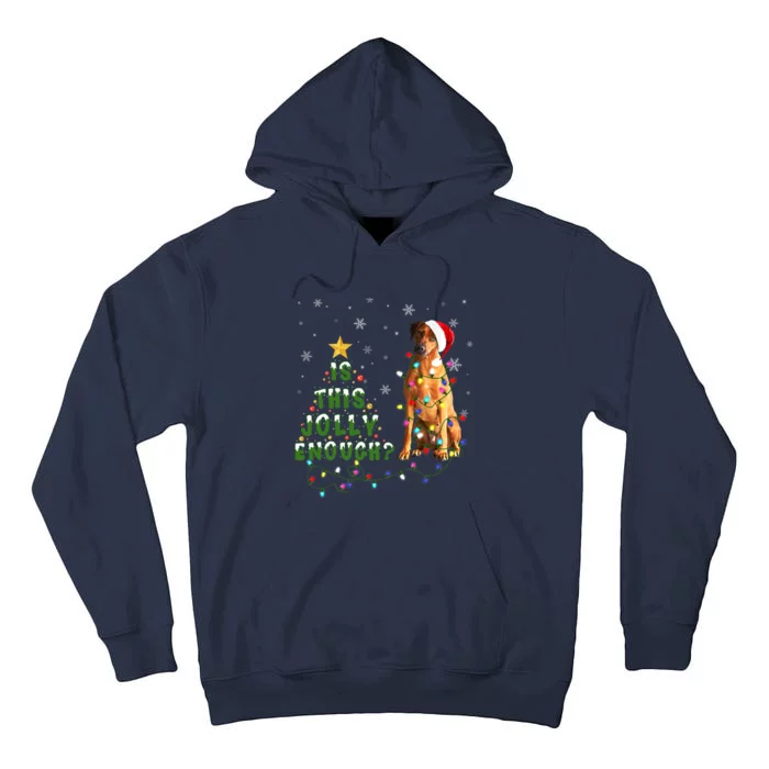 Is This Jolly Enough Rhodesian Ridgeback Dog Light Christmas Tall Hoodie