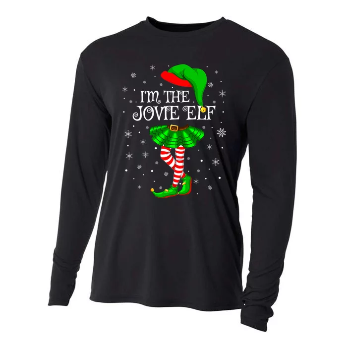 I'm the Jovie Elf Funny Ugly Christmas Apparel Cooling Performance Long Sleeve Crew