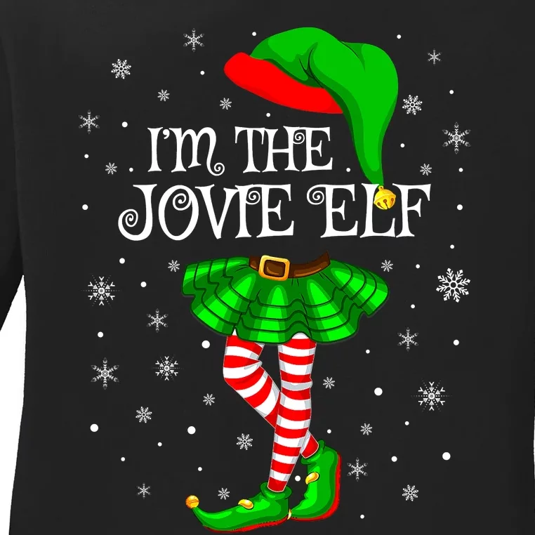 I'm the Jovie Elf Funny Ugly Christmas Apparel Ladies Long Sleeve Shirt