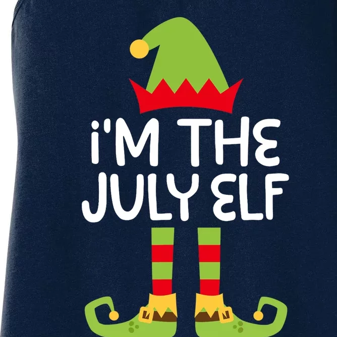 I'm The July Elf Matching Christmas Costume Women's Racerback Tank