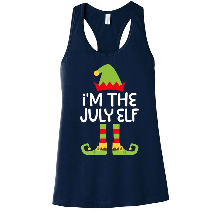 I'm The July Elf Matching Christmas Costume Women's Racerback Tank