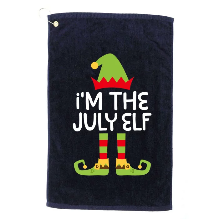 I'm The July Elf Matching Christmas Costume Platinum Collection Golf Towel