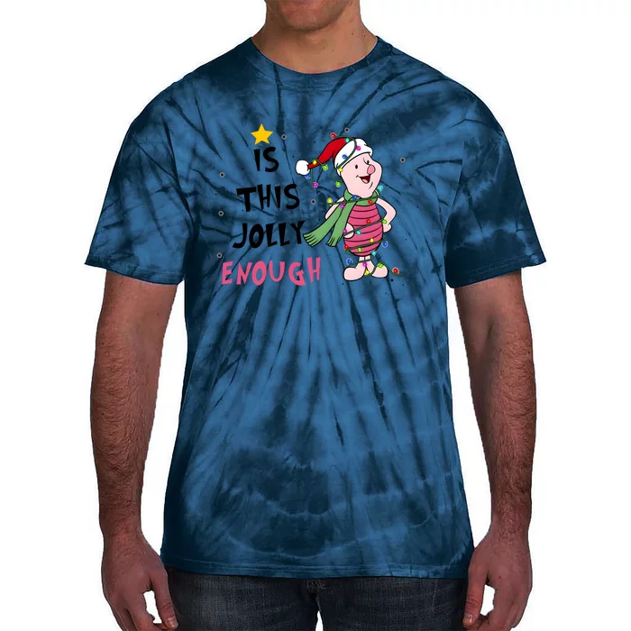 Is This Jolly Enough Piglet Christmas Tie-Dye T-Shirt