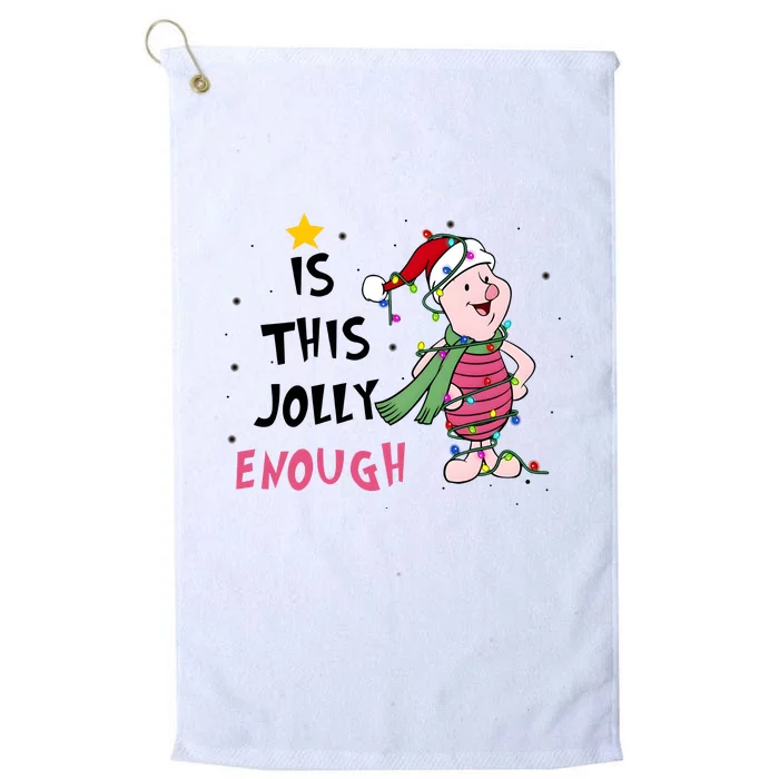 Is This Jolly Enough Piglet Christmas Platinum Collection Golf Towel