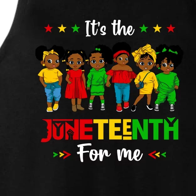 Its The Juneteenth For Me African American Queen Gift Ladies Tri-Blend Wicking Tank