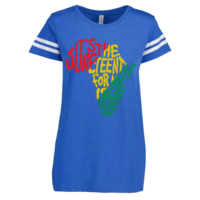 ItS The Juneteenth For Me 1865 Freedom Day Enza Ladies Jersey Football T-Shirt