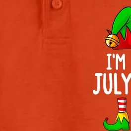 Im The July Elf Funny Holiday Christmas Dry Zone Grid Performance Polo