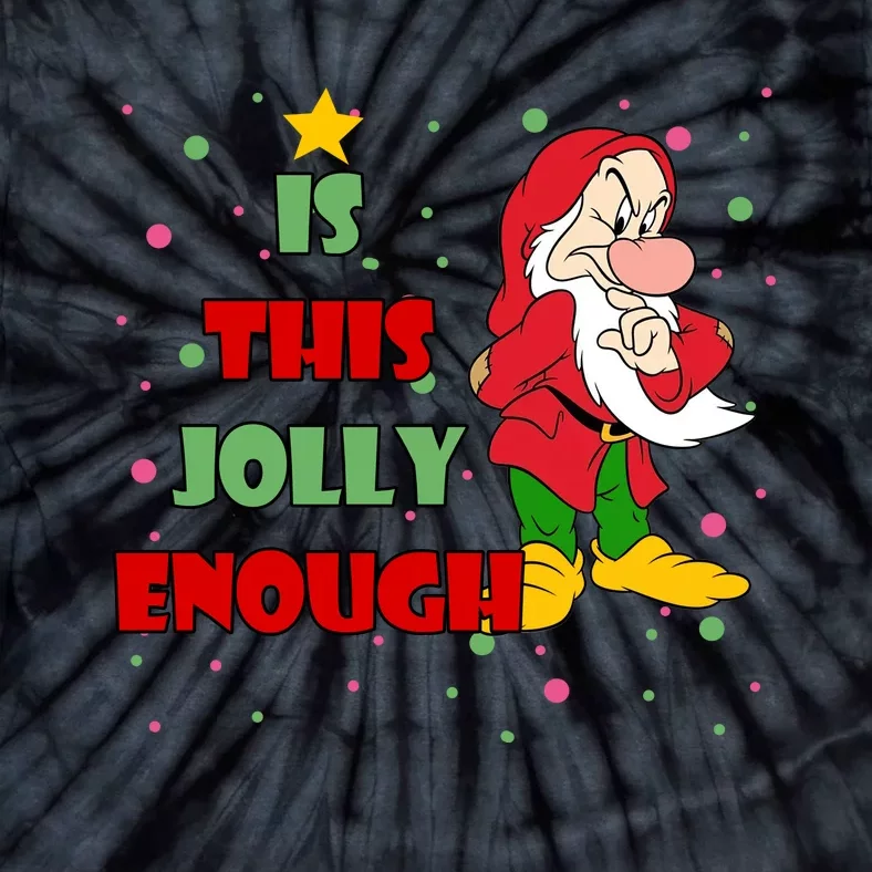 Is This Jolly Enough Funny Dwarf Christmas Tie-Dye T-Shirt