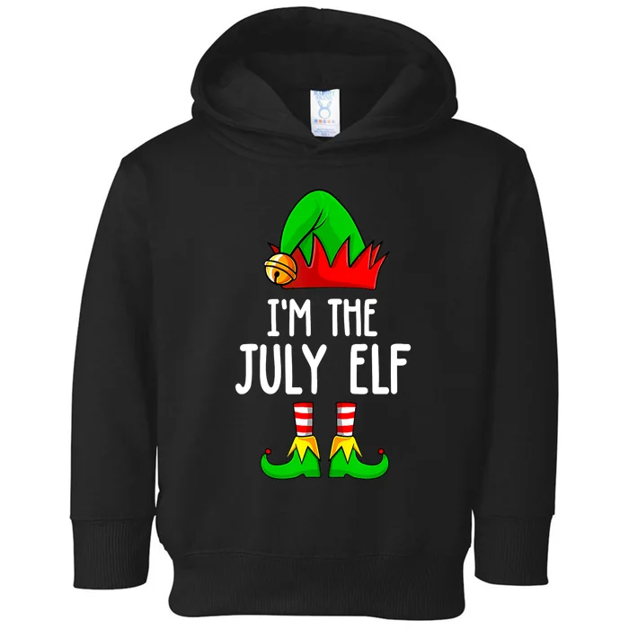 Im The July Elf Funny Holiday Christmas Men Women Kids Toddler Hoodie