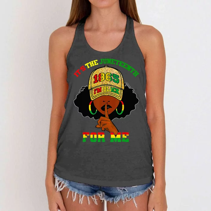 It's The Juneteenth For Me Free Ish Since 1865 Independence Women's Knotted Racerback Tank