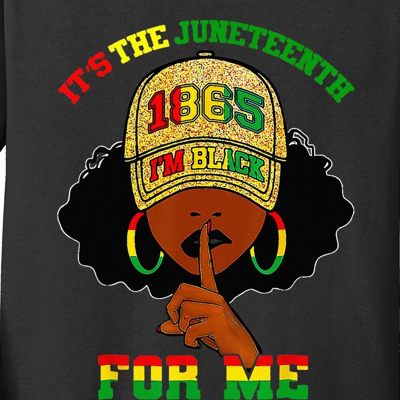 It's The Juneteenth For Me Free Ish Since 1865 Independence Kids Long Sleeve Shirt