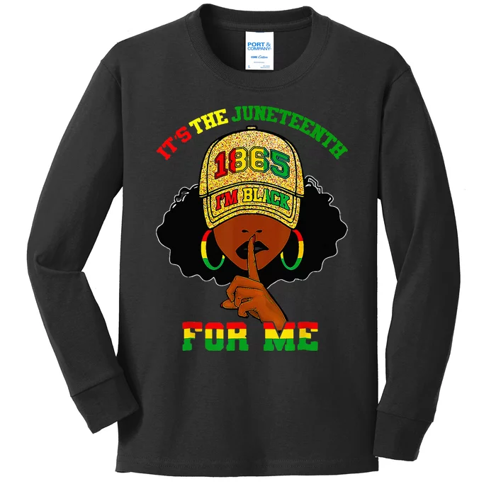 It's The Juneteenth For Me Free Ish Since 1865 Independence Kids Long Sleeve Shirt