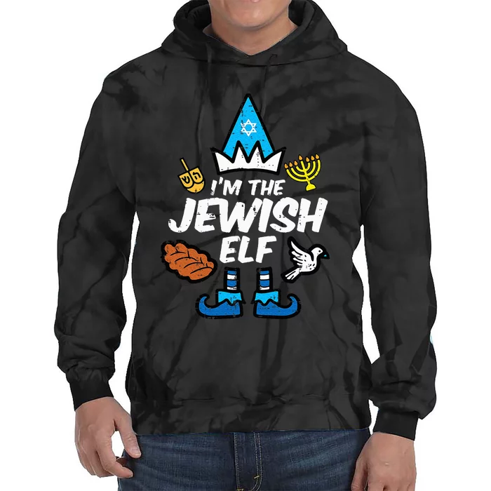 Im The Jewish Elf Family Hanukkah Chanukah Tie Dye Hoodie