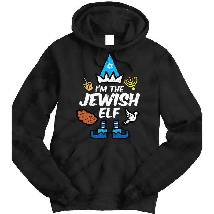 Im The Jewish Elf Family Hanukkah Chanukah Tie Dye Hoodie