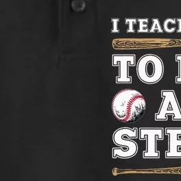 I Teach Kids To Hit And Steal Funny Baseball Coach Dry Zone Grid Performance Polo