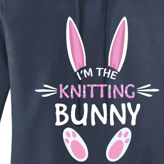 I'm The Knitting Bunny Cute Family Matching Easter Day Cute Gift Women's Pullover Hoodie