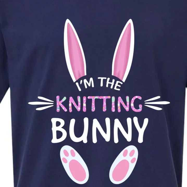 I'm The Knitting Bunny Cute Family Matching Easter Day Cute Gift Sueded Cloud Jersey T-Shirt