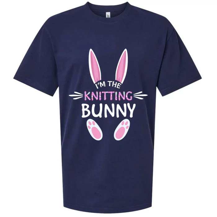 I'm The Knitting Bunny Cute Family Matching Easter Day Cute Gift Sueded Cloud Jersey T-Shirt