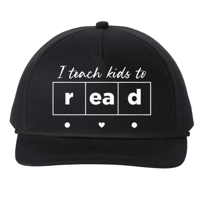 I Teach Kids To Read Science Of Reading Funny Men Women Snapback Five-Panel Rope Hat