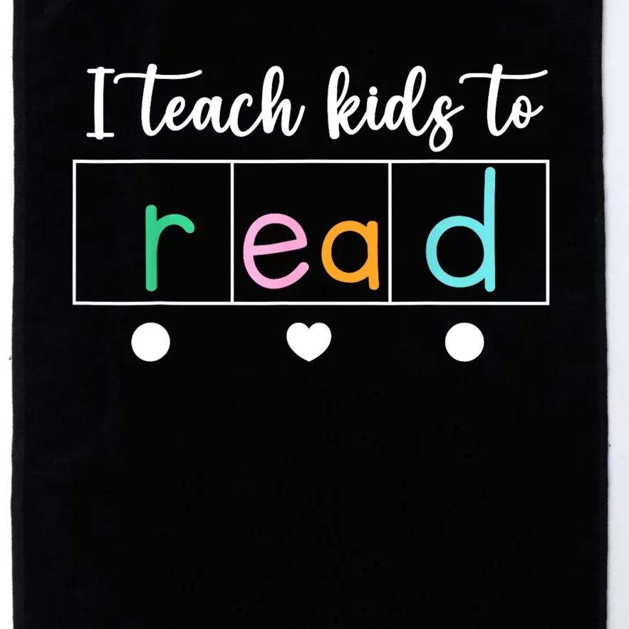 I Teach Kids To Read Science Of Reading Teacher Women & Men Platinum Collection Golf Towel