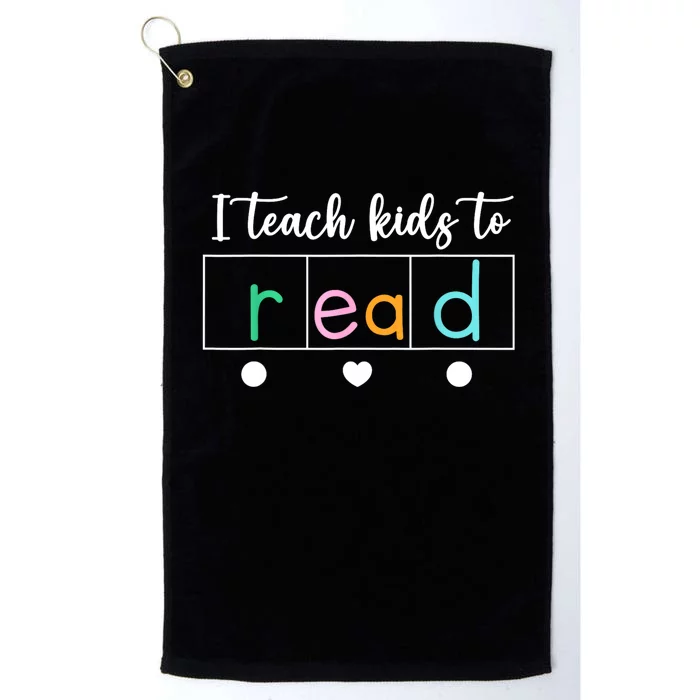 I Teach Kids To Read Science Of Reading Teacher Women & Men Platinum Collection Golf Towel