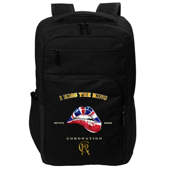 I The King Gift Biting Lips Union Jack Coronation Novelty Gift Impact Tech Backpack